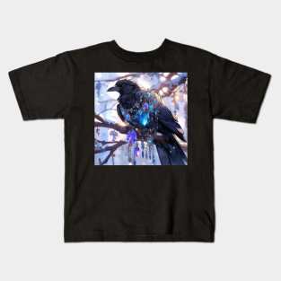 Jeweled Raven Kids T-Shirt